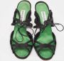 Manolo Blahnik Pre-owned Satin sandals Black Dames - Thumbnail 2