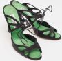 Manolo Blahnik Pre-owned Satin sandals Black Dames - Thumbnail 3