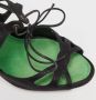 Manolo Blahnik Pre-owned Satin sandals Black Dames - Thumbnail 6