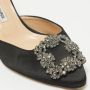 Manolo Blahnik Pre-owned Satin sandals Black Dames - Thumbnail 5