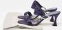 Manolo Blahnik Pre-owned Satin sandals Blue Dames - Thumbnail 8