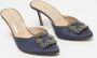 Manolo Blahnik Pre-owned Satin sandals Blue Dames - Thumbnail 4