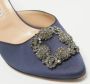 Manolo Blahnik Pre-owned Satin sandals Blue Dames - Thumbnail 8