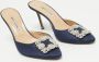 Manolo Blahnik Pre-owned Satin sandals Blue Dames - Thumbnail 2