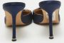 Manolo Blahnik Pre-owned Satin sandals Blue Dames - Thumbnail 3