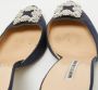 Manolo Blahnik Pre-owned Satin sandals Blue Dames - Thumbnail 6