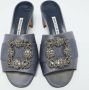 Manolo Blahnik Pre-owned Satin sandals Gray Dames - Thumbnail 3