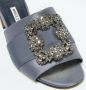 Manolo Blahnik Pre-owned Satin sandals Gray Dames - Thumbnail 8