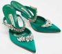 Manolo Blahnik Pre-owned Satin sandals Green Dames - Thumbnail 4