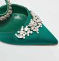 Manolo Blahnik Pre-owned Satin sandals Green Dames - Thumbnail 7