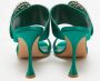 Manolo Blahnik Pre-owned Satin sandals Green Dames - Thumbnail 3