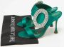 Manolo Blahnik Pre-owned Satin sandals Green Dames - Thumbnail 7