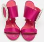 Manolo Blahnik Pre-owned Satin sandals Purple Dames - Thumbnail 2