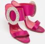 Manolo Blahnik Pre-owned Satin sandals Purple Dames - Thumbnail 3