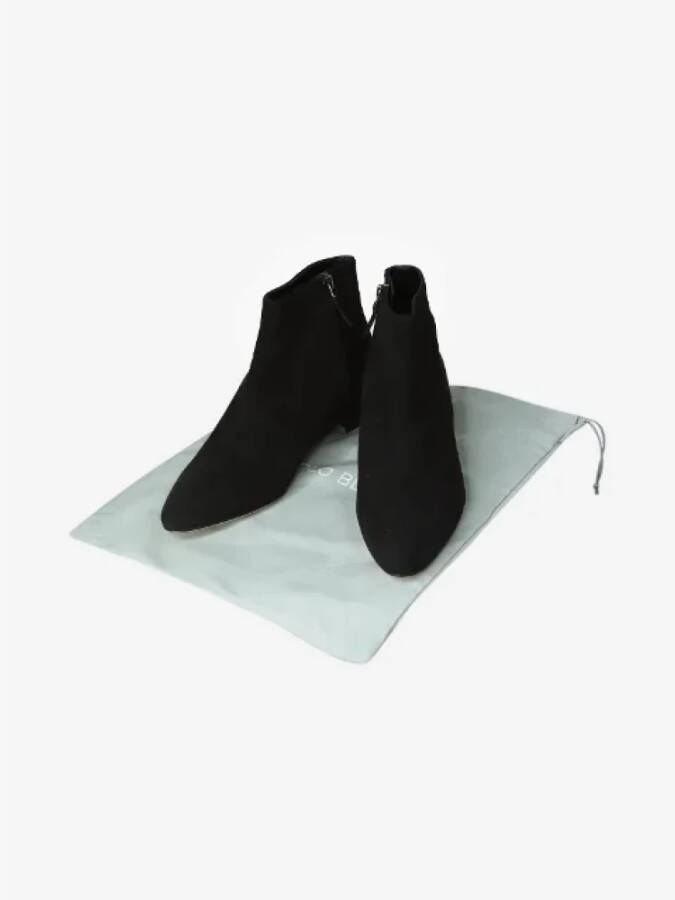 Manolo Blahnik Pre-owned Suede boots Black Dames