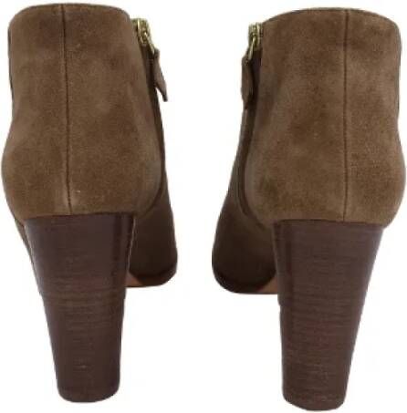 Manolo Blahnik Pre-owned Suede boots Brown Dames