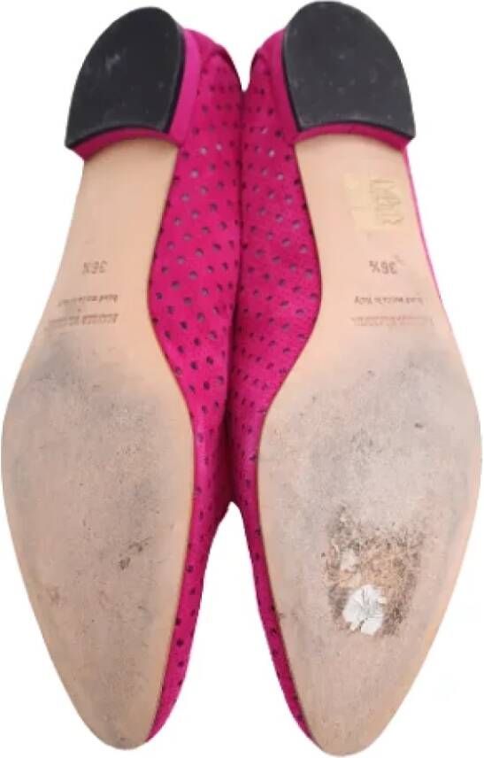 Manolo Blahnik Pre-owned Suede flats Pink Dames