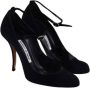 Manolo Blahnik Pre-owned Suede heels Black Dames - Thumbnail 2