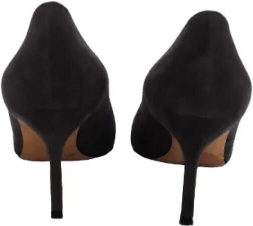 Manolo Blahnik Pre-owned Suede heels Black Dames