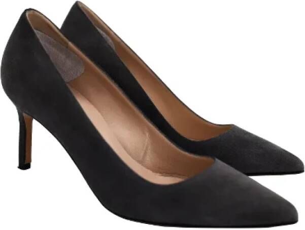 Manolo Blahnik Pre-owned Suede heels Black Dames