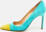 Manolo Blahnik Pre-owned Suede heels Blue Dames - Thumbnail 2