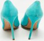 Manolo Blahnik Pre-owned Suede heels Blue Dames - Thumbnail 5