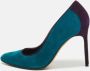 Manolo Blahnik Pre-owned Suede heels Blue Dames - Thumbnail 2