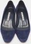 Manolo Blahnik Pre-owned Suede heels Blue Dames - Thumbnail 3