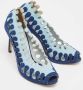 Manolo Blahnik Pre-owned Suede heels Blue Dames - Thumbnail 4