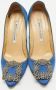 Manolo Blahnik Pre-owned Suede heels Blue Dames - Thumbnail 3