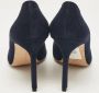 Manolo Blahnik Pre-owned Suede heels Blue Dames - Thumbnail 4