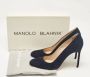 Manolo Blahnik Pre-owned Suede heels Blue Dames - Thumbnail 7