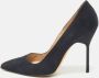 Manolo Blahnik Pre-owned Suede heels Blue Dames - Thumbnail 2