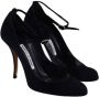 Manolo Blahnik Pre-owned Suede heels Blue Dames - Thumbnail 2