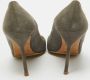 Manolo Blahnik Pre-owned Suede heels Gray Dames - Thumbnail 5