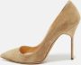 Manolo Blahnik Pre-owned Suede heels Gray Dames - Thumbnail 2