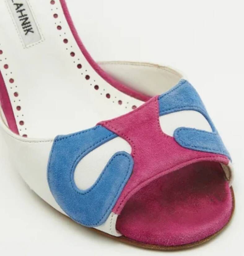 Manolo Blahnik Pre-owned Suede heels Multicolor Dames