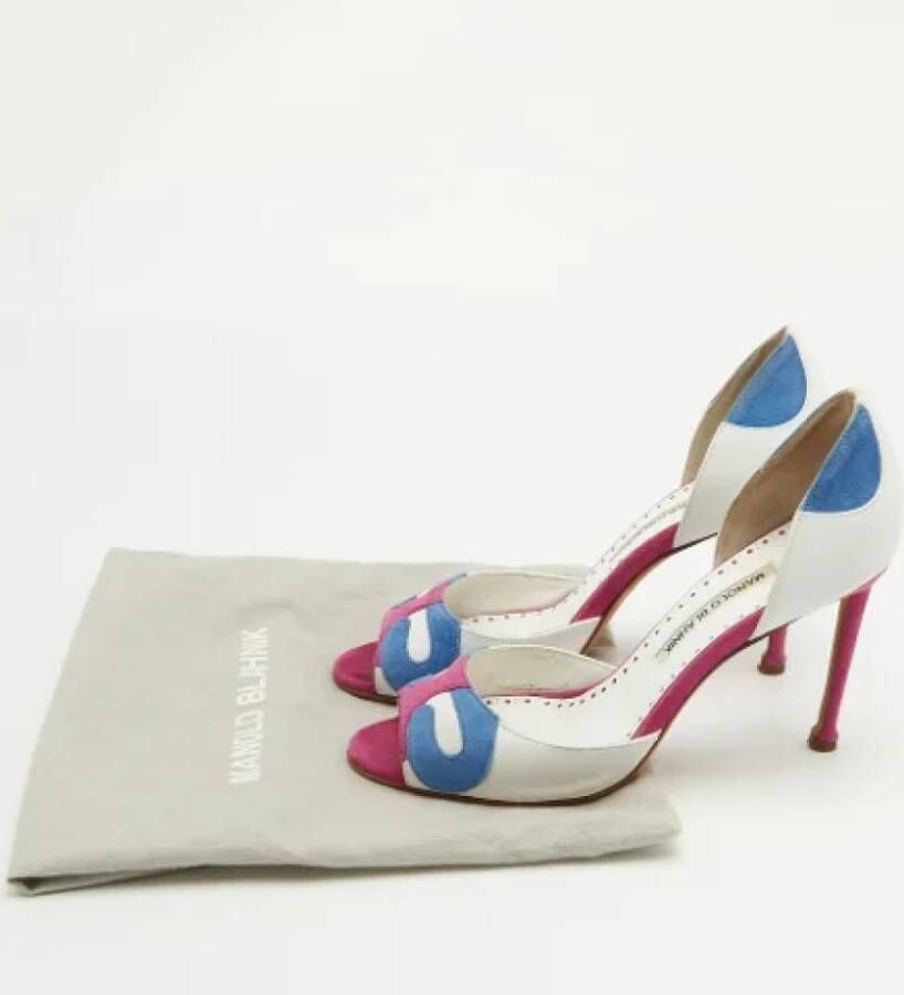 Manolo Blahnik Pre-owned Suede heels Multicolor Dames