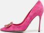 Manolo Blahnik Pre-owned Suede heels Pink Dames - Thumbnail 2