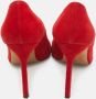 Manolo Blahnik Pre-owned Suede heels Red Dames - Thumbnail 5