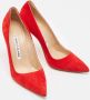 Manolo Blahnik Pre-owned Suede heels Red Dames - Thumbnail 2