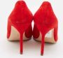 Manolo Blahnik Pre-owned Suede heels Red Dames - Thumbnail 3