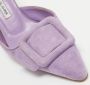 Manolo Blahnik Pre-owned Suede sandals Purple Dames - Thumbnail 5