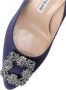 Manolo Blahnik Satin Kristal Gesp Stiletto Hakken Green Dames - Thumbnail 4