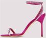 Manolo Blahnik Roze Satijnen Sandaal met Kristalversieringen Pink Dames - Thumbnail 2