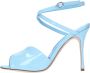 Manolo Blahnik Blauwe Leren Sandalen met Verstelbare Gespsluiting Blue Dames - Thumbnail 2