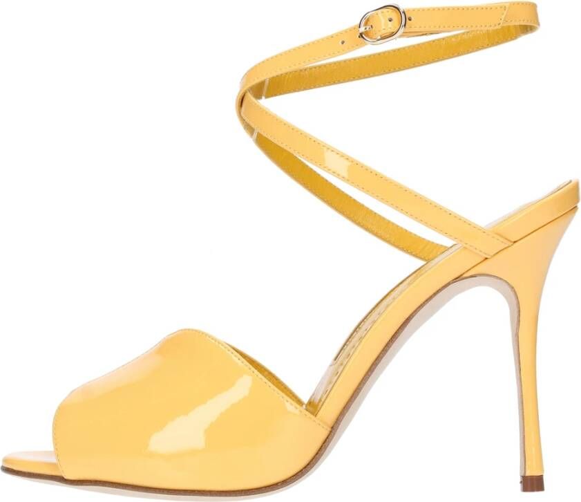 Manolo Blahnik Sandalen Geel Yellow Dames