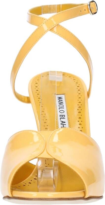 Manolo Blahnik Sandalen Geel Yellow Dames