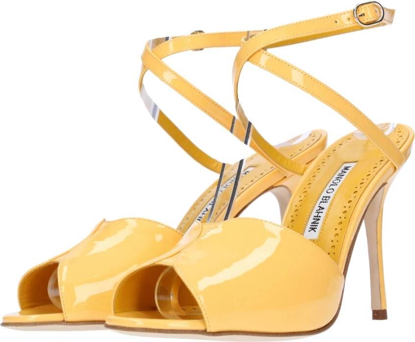 Manolo Blahnik Sandalen Geel Yellow Dames