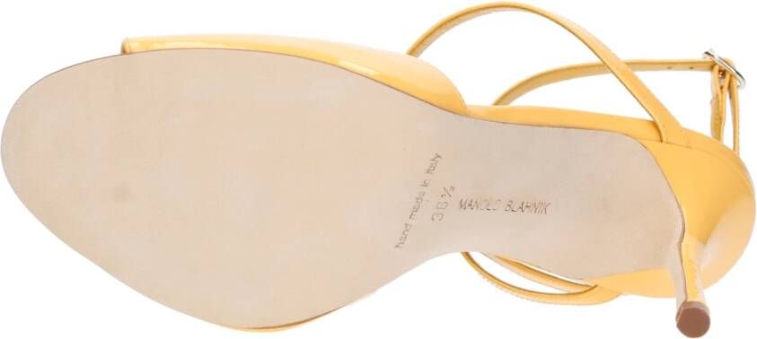 Manolo Blahnik Sandalen Geel Yellow Dames